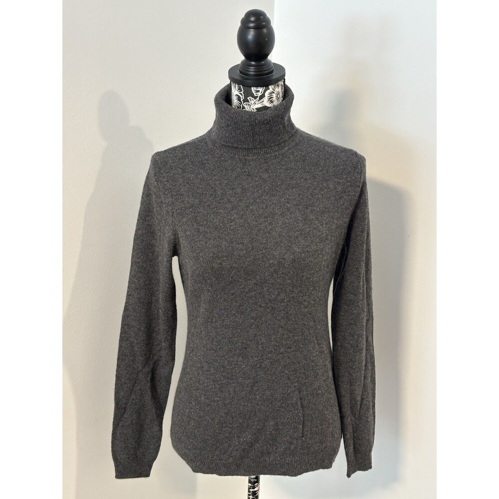 CHARTER CLUB Charcoal Gray Gray Basic Turtleneck L/S Retail $99 NWT Small
